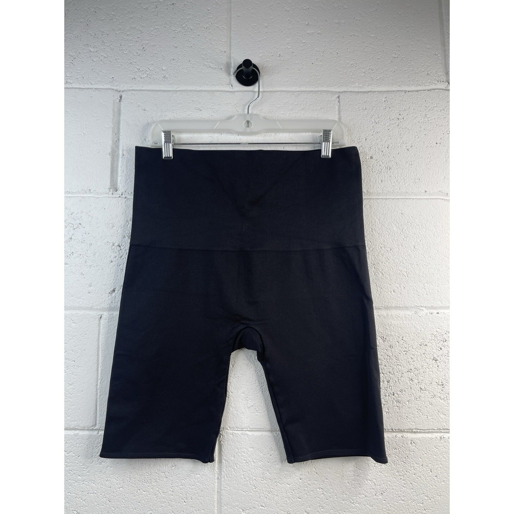 Spanx Shorts Womens  Black Mid Rise Firm Shapewear Contour Bikers Stretch 3X‎